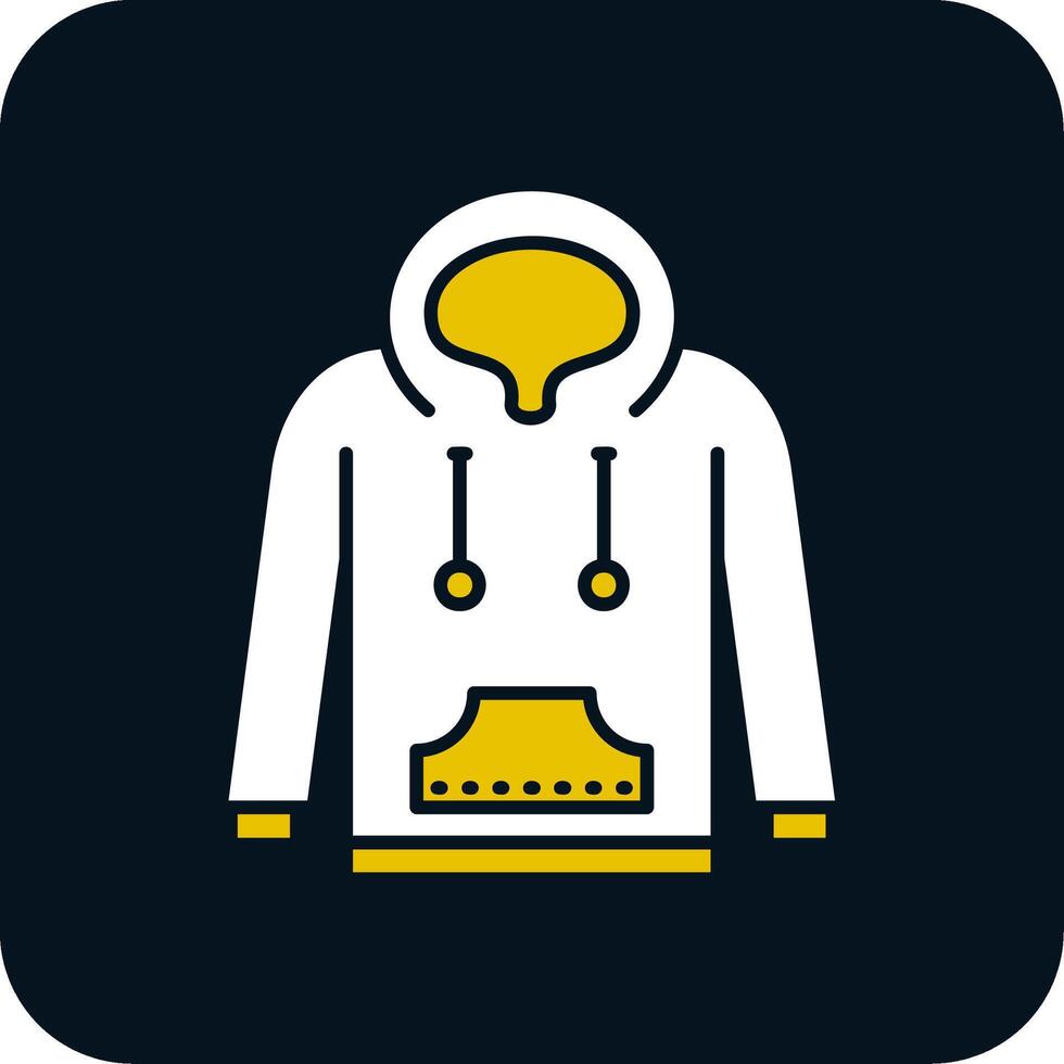 Hoodie Glyph Two Color Icon vector