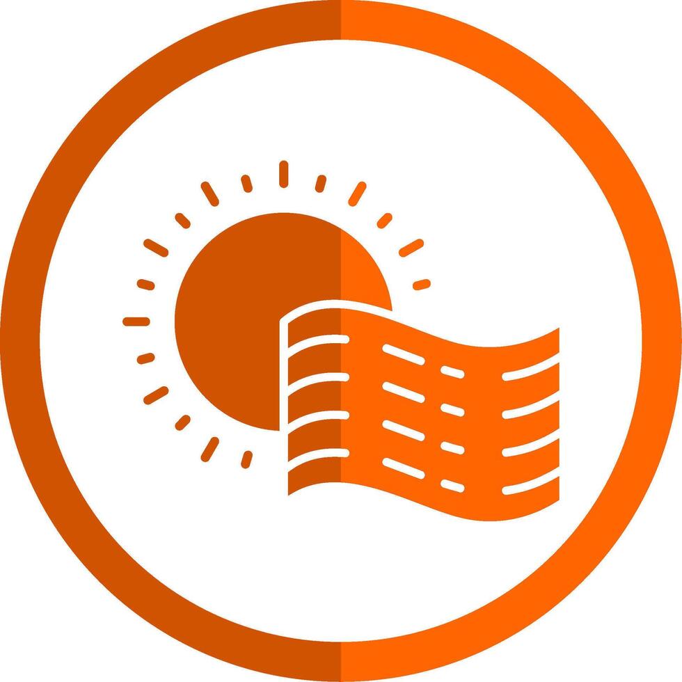 Fog Glyph Orange Circle Icon vector