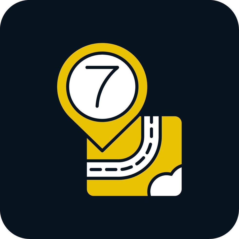 Seven Glyph Two Color Icon vector