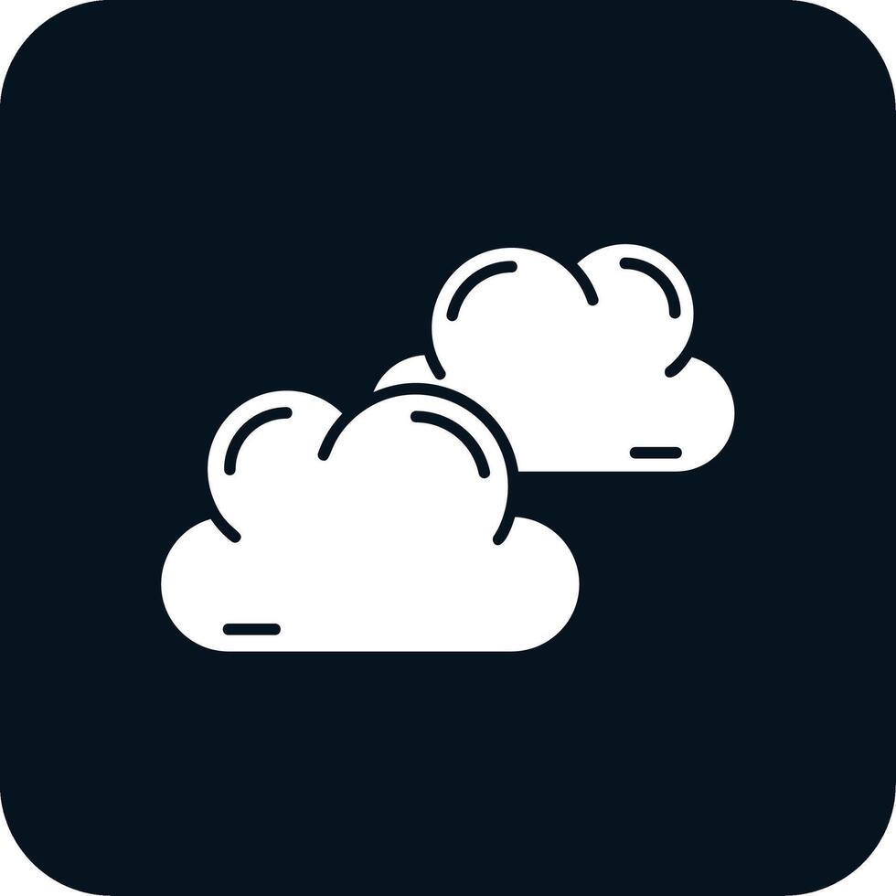 Cloud Glyph Two Color Icon vector