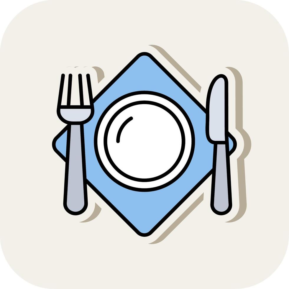 Cutlery Line Filled White Shadow Icon vector