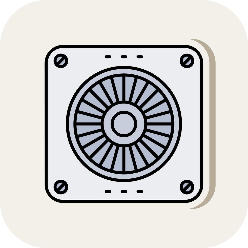 Extractor Line Filled White Shadow Icon vector