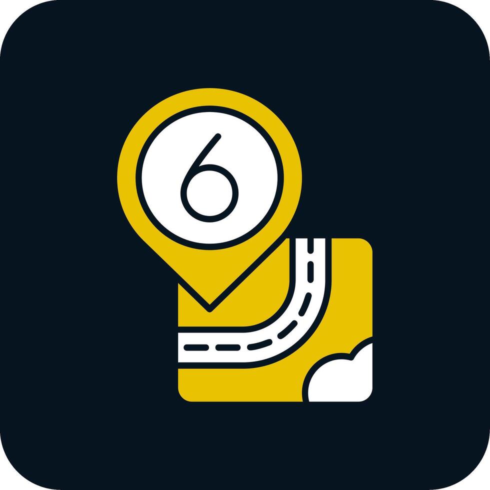Six Glyph Two Color Icon vector
