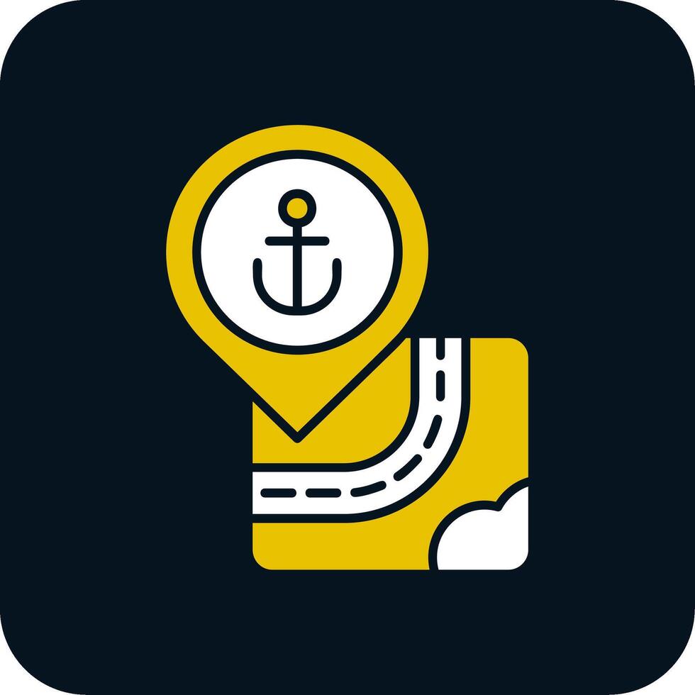 Port Glyph Two Color Icon vector