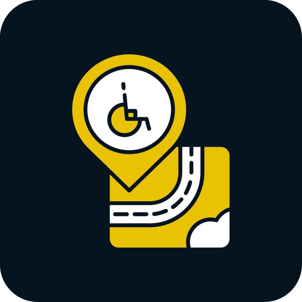 Disabled Glyph Two Color Icon vector