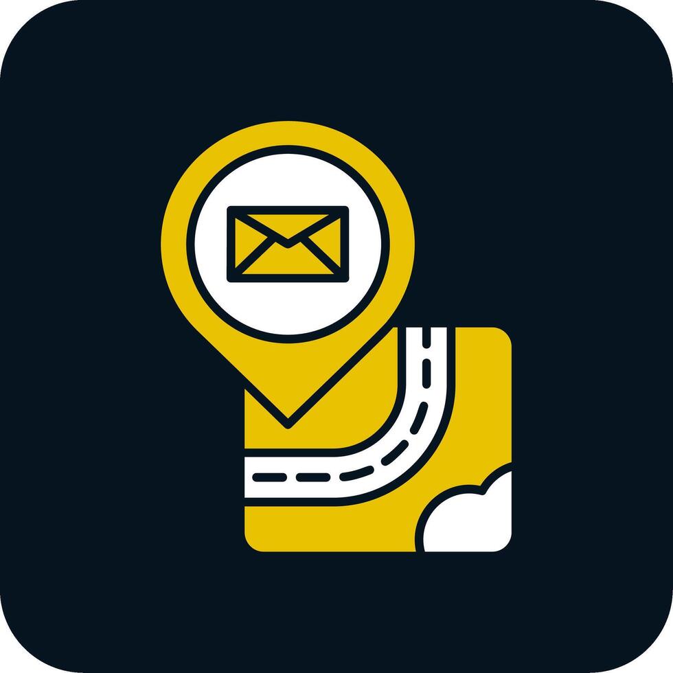 Email Glyph Two Color Icon vector
