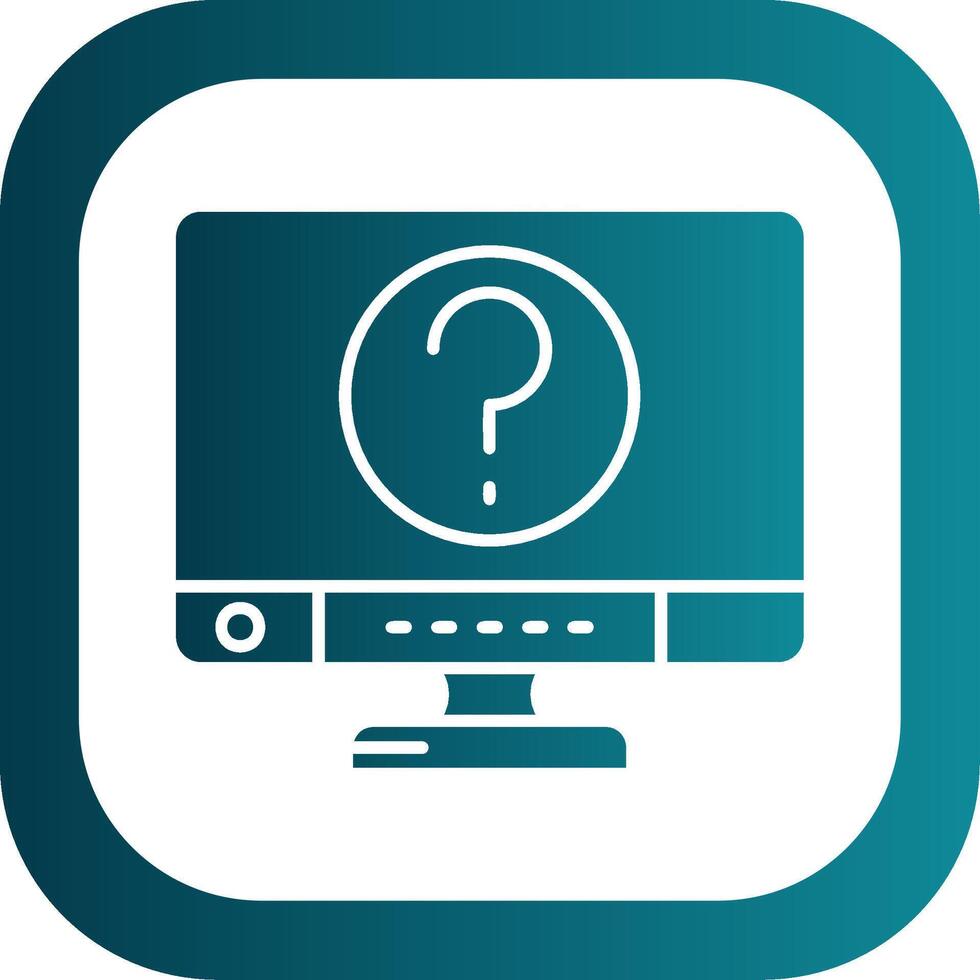 Question Glyph Gradient Round Corner Icon vector
