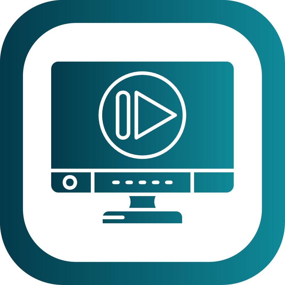 Next Glyph Gradient Round Corner Icon vector