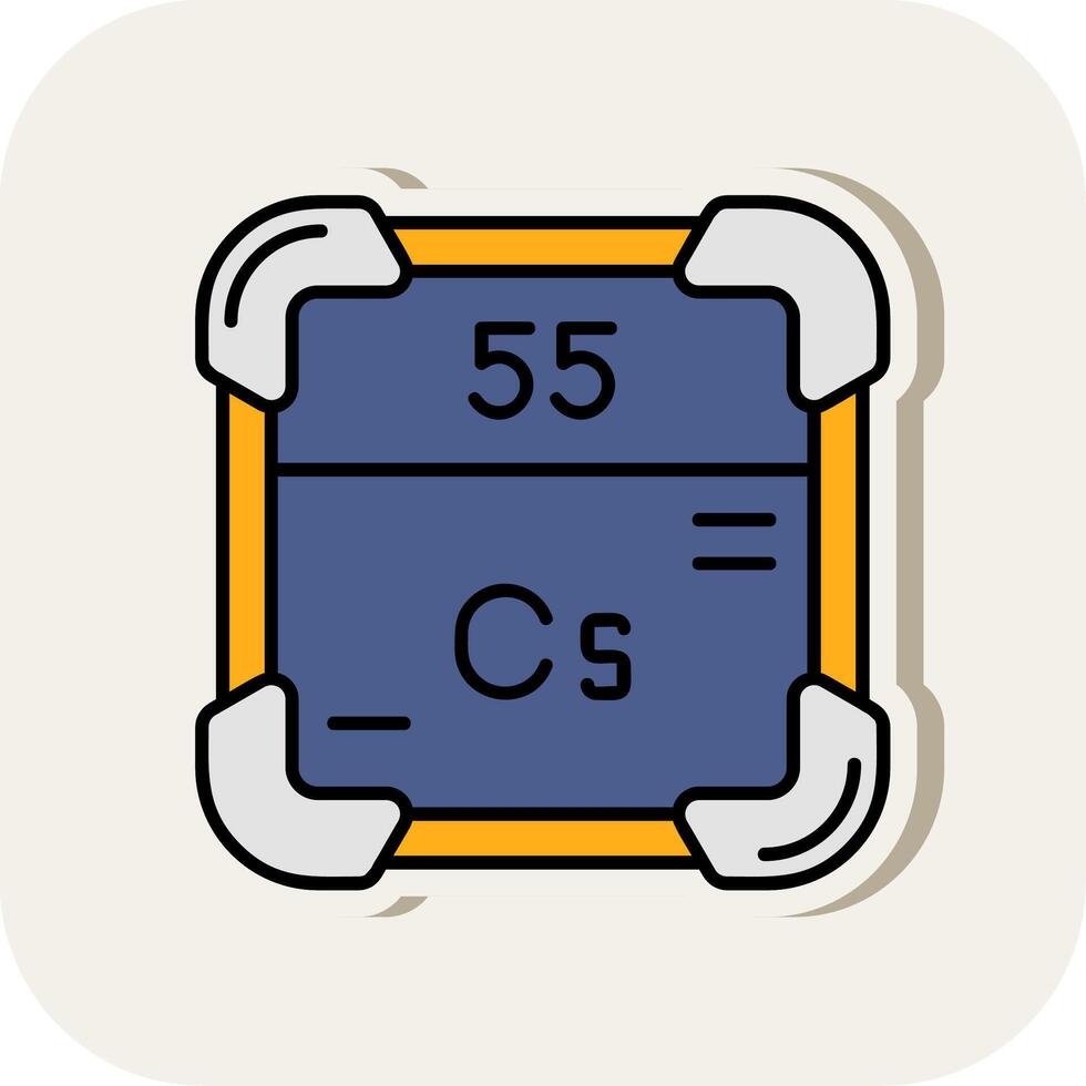 Cesium Line Filled White Shadow Icon vector