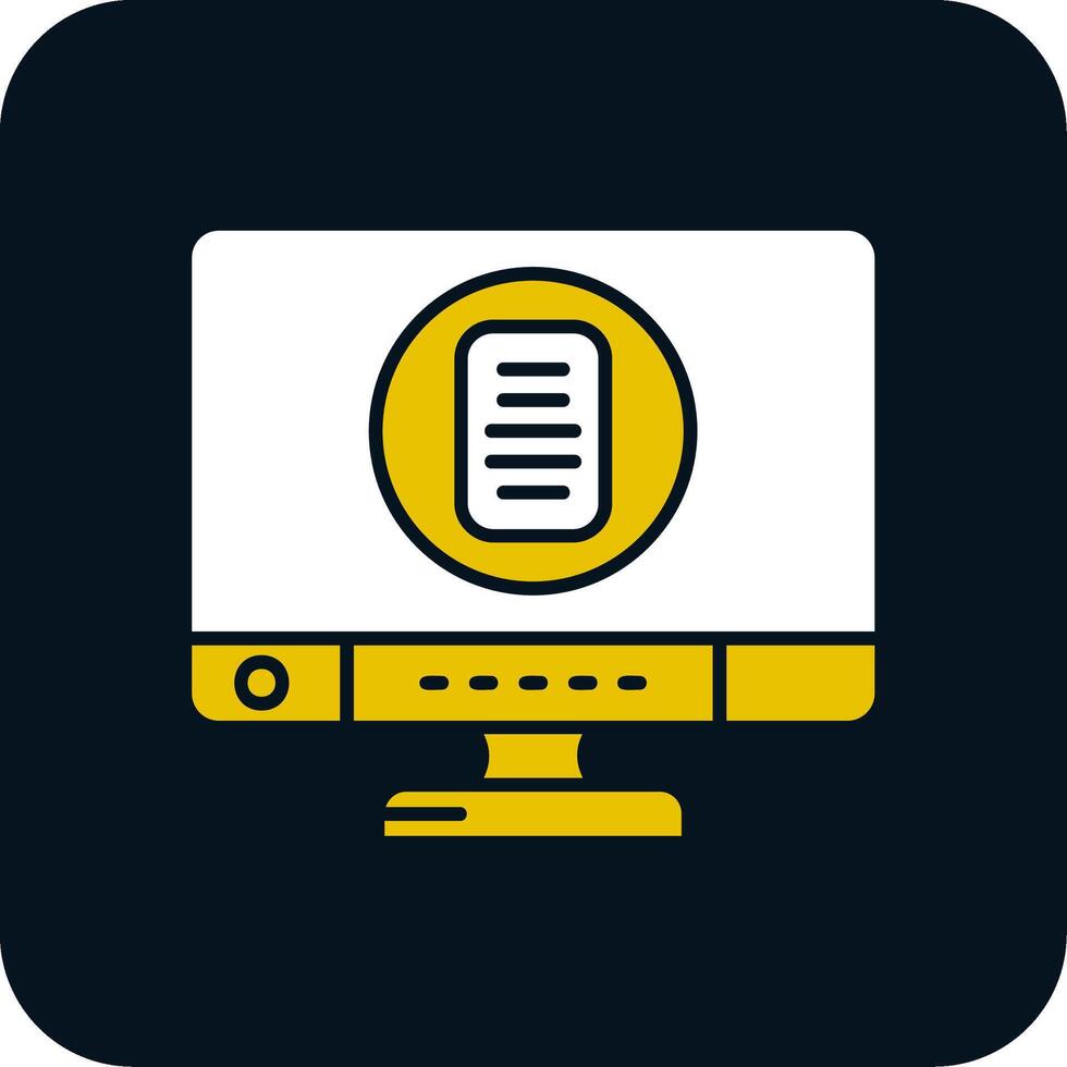 Document Glyph Two Color Icon vector