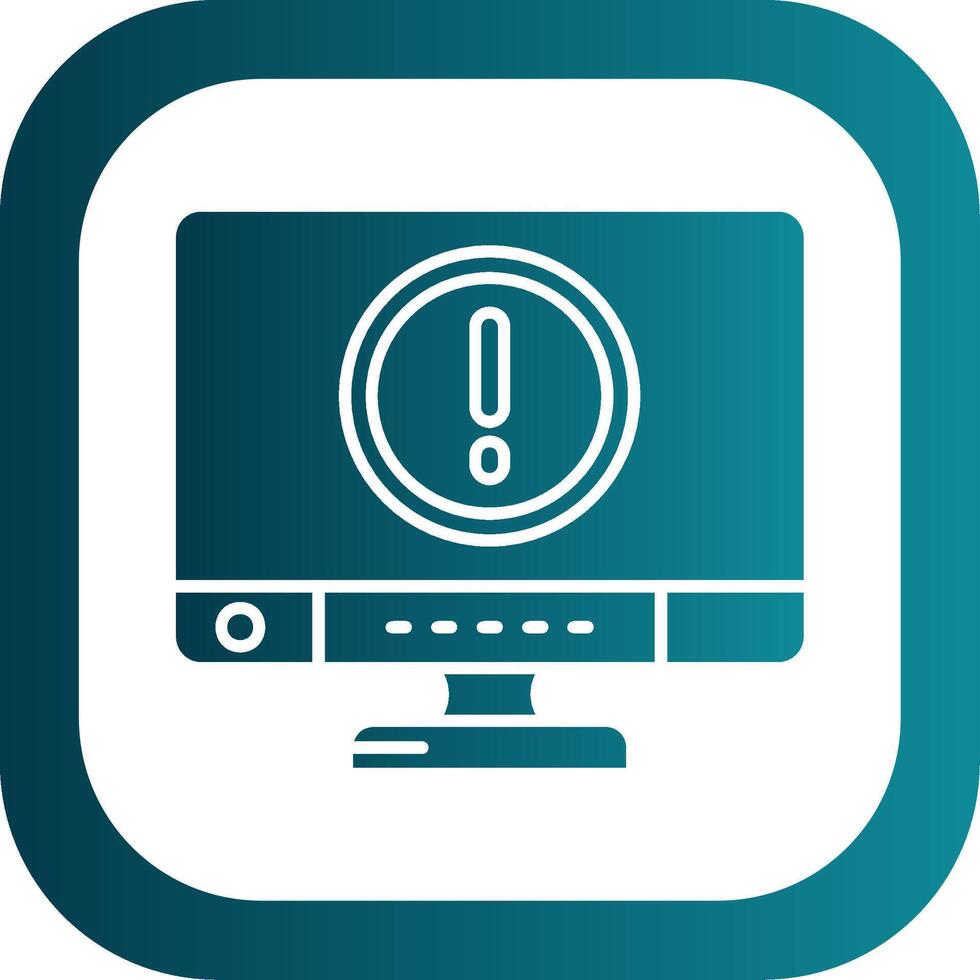 Error Glyph Gradient Round Corner Icon vector