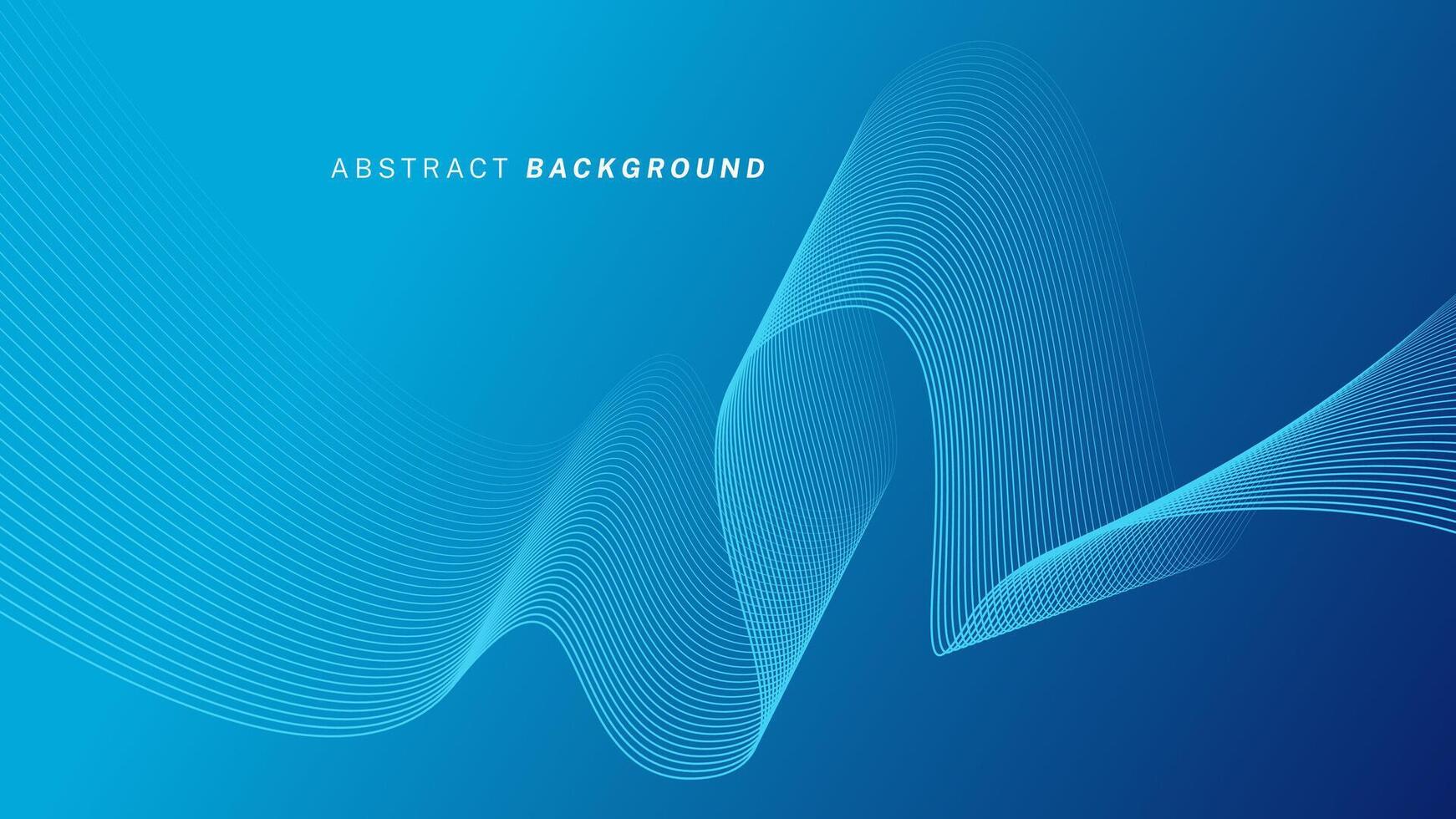 Technology themed dark blue background with wave lines. Futuristic background, suitable for banners, posters, web, presentations, wallpapers vector