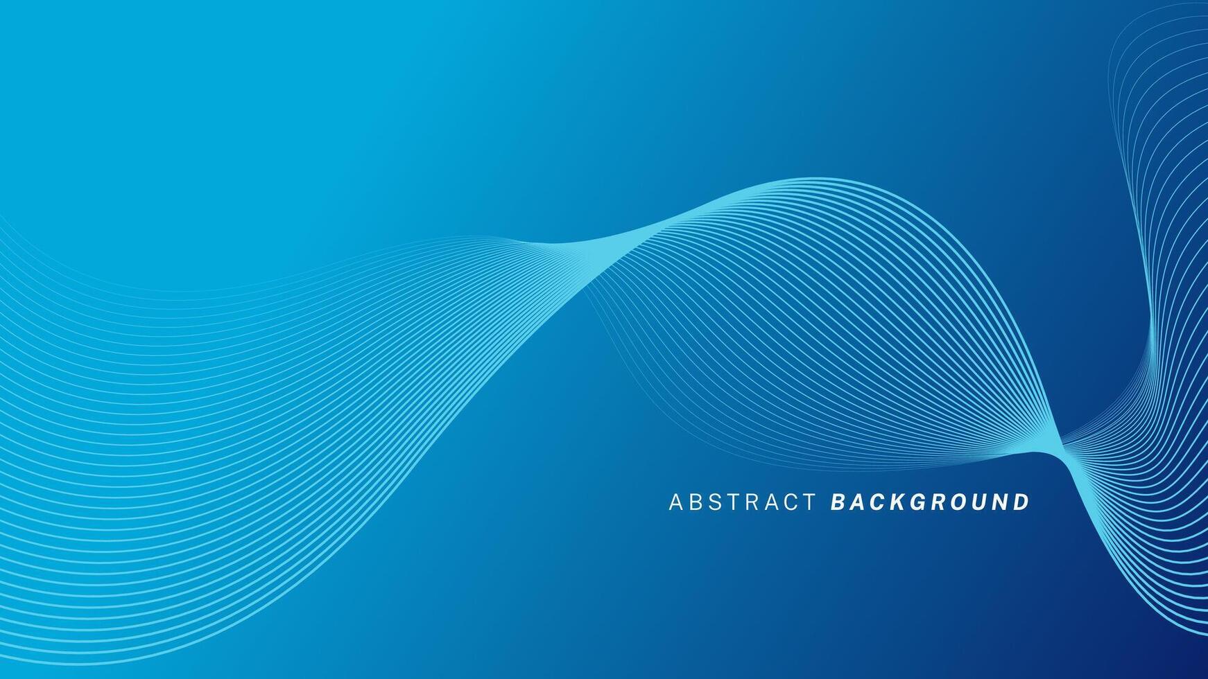 Technology themed dark blue background with wave lines. Futuristic background, suitable for banners, posters, web, presentations, wallpapers vector