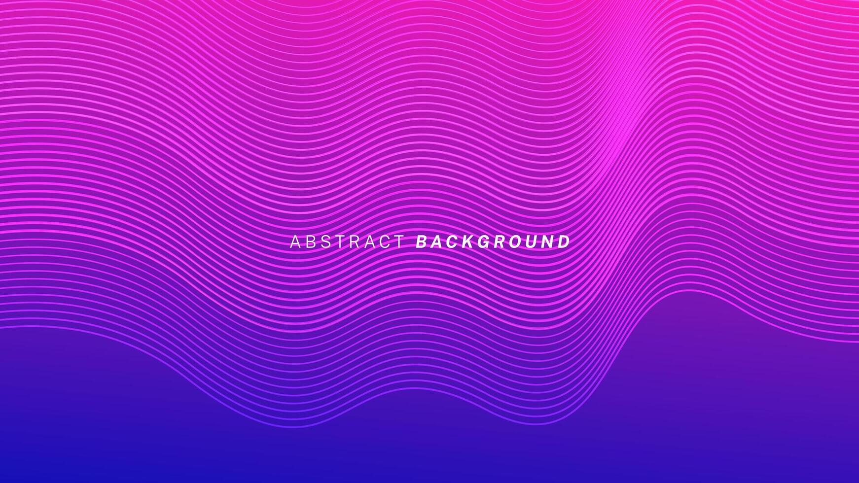 Abstract wave lines on pink blue gradient background. Futuristic technology concept suitable for banners, posters, presentations, web, cards and wallpapers vector