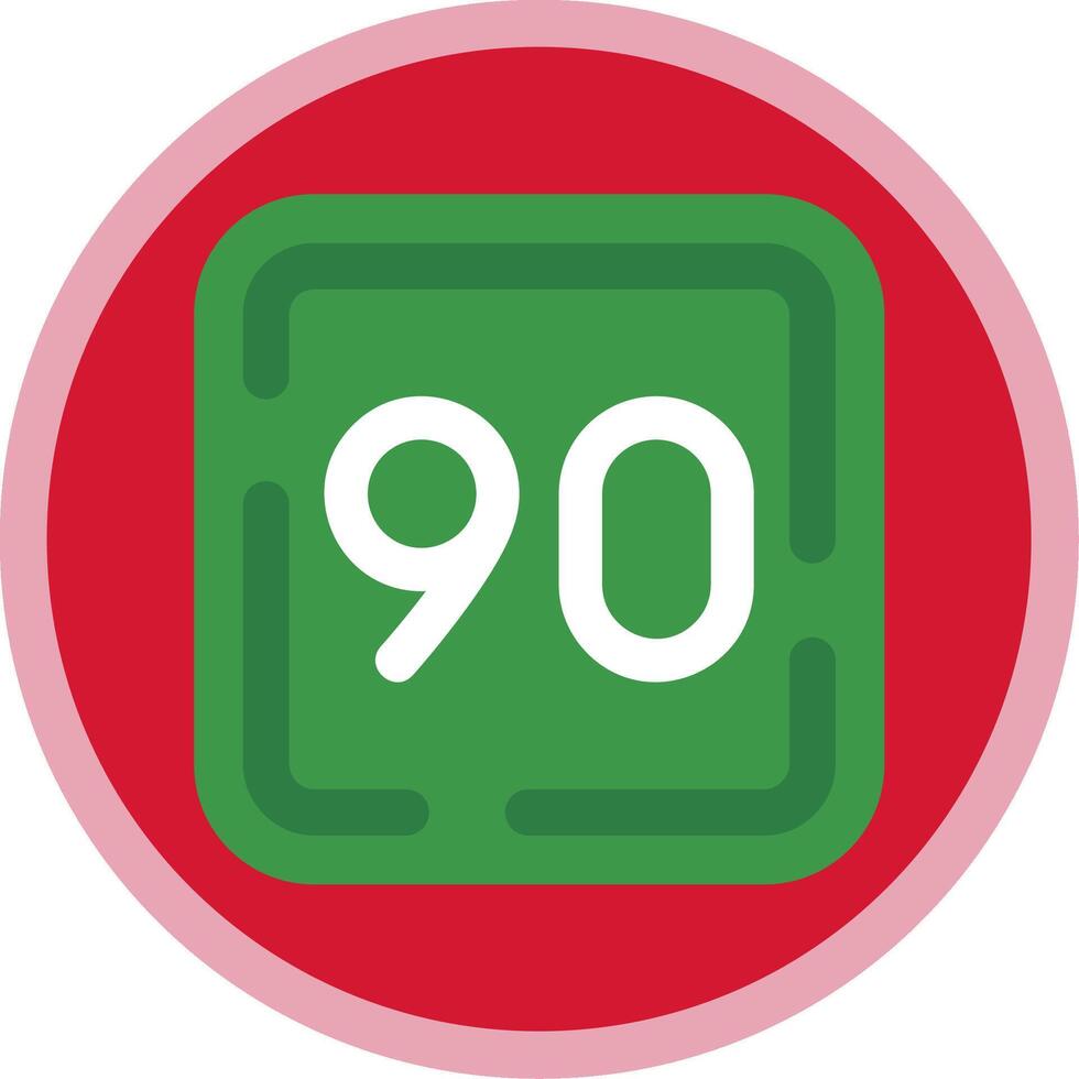 Ninety Flat Multi Circle Icon vector