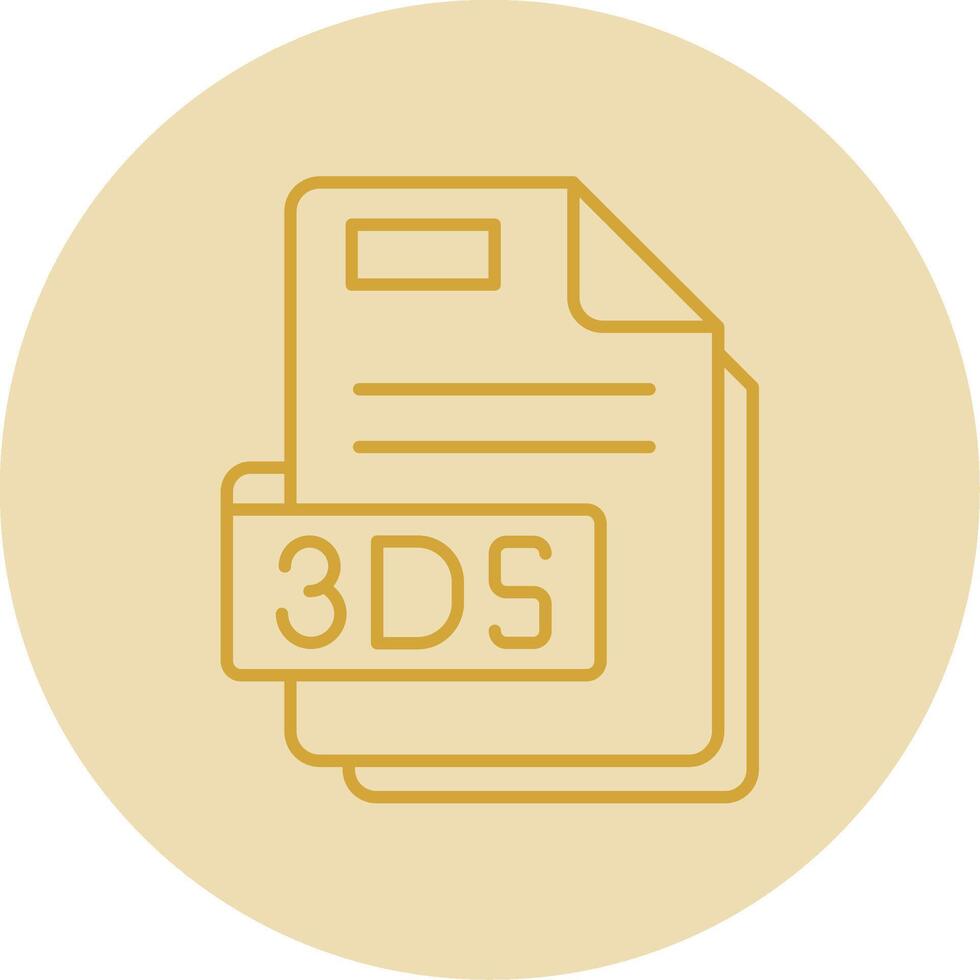 3ds Line Yellow Circle Icon vector