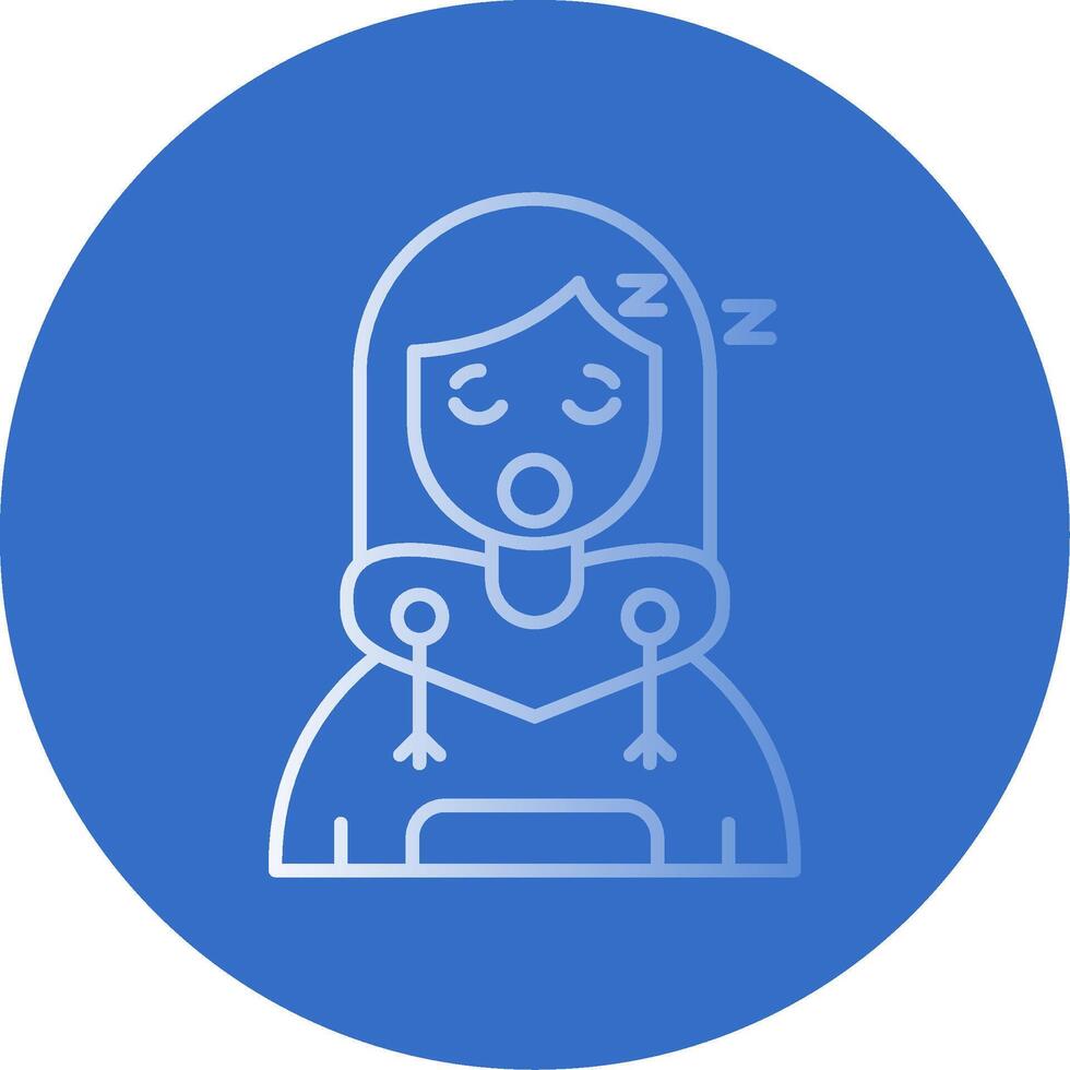 Sleep Gradient Line Circle Icon vector