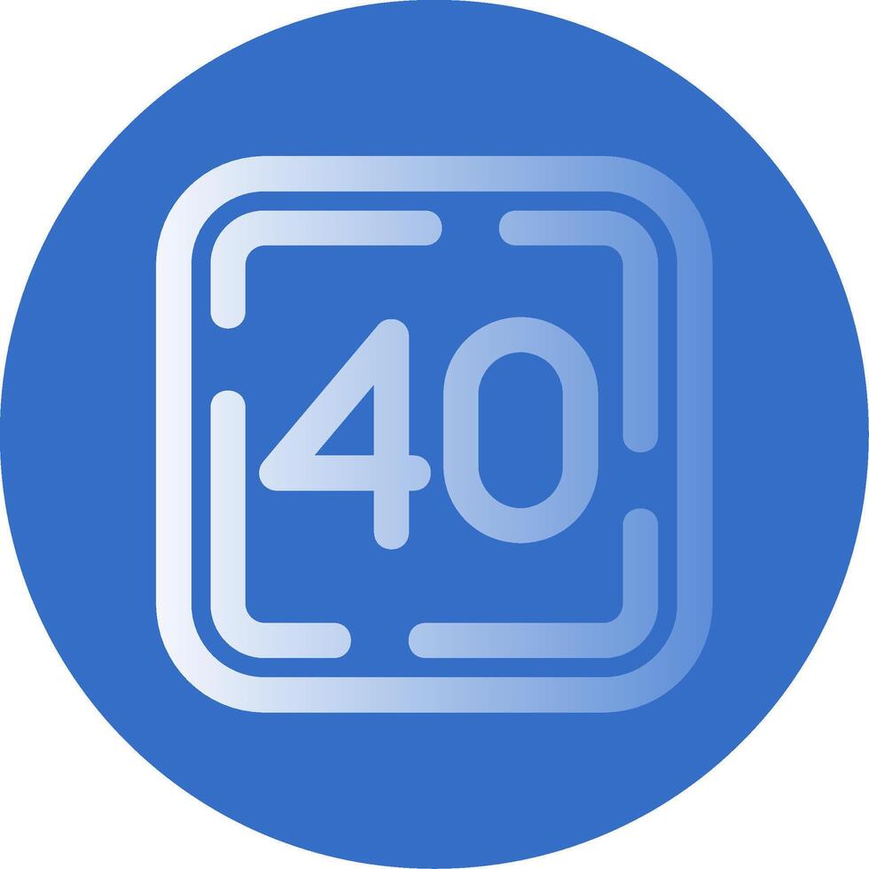 Forty Gradient Line Circle Icon vector