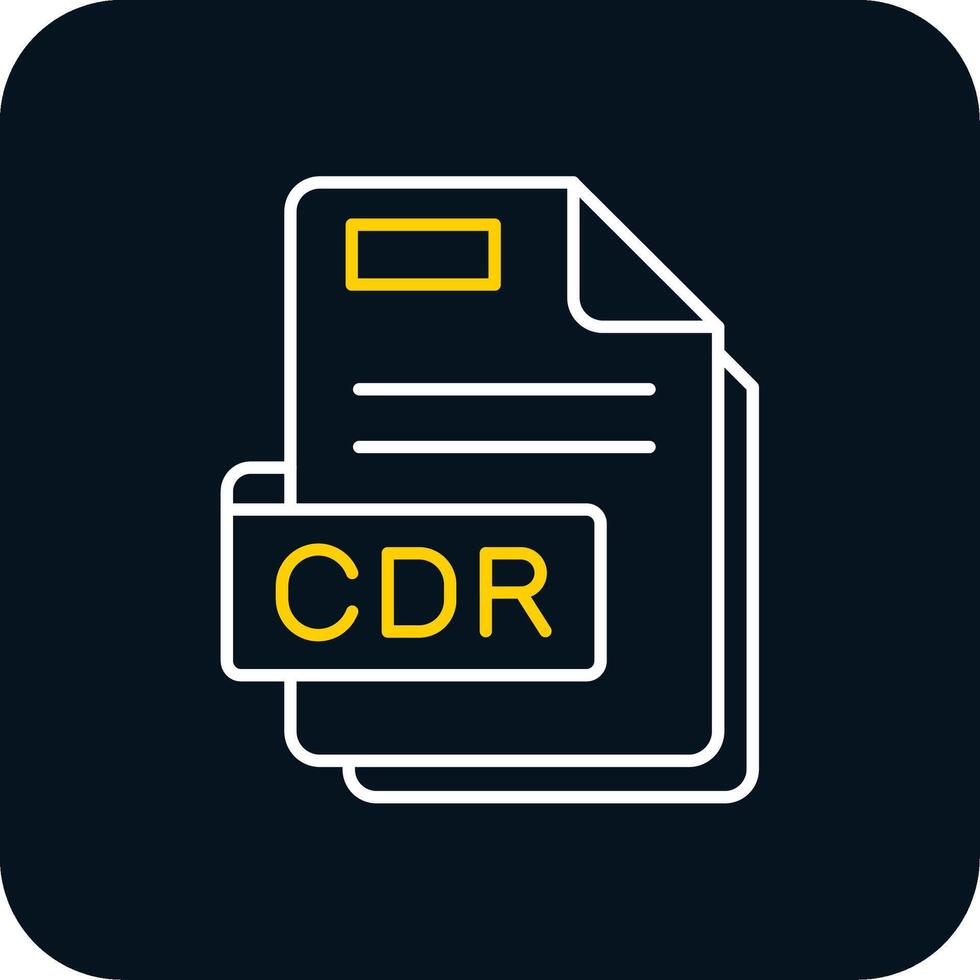 Cdr Line Yellow White Icon vector