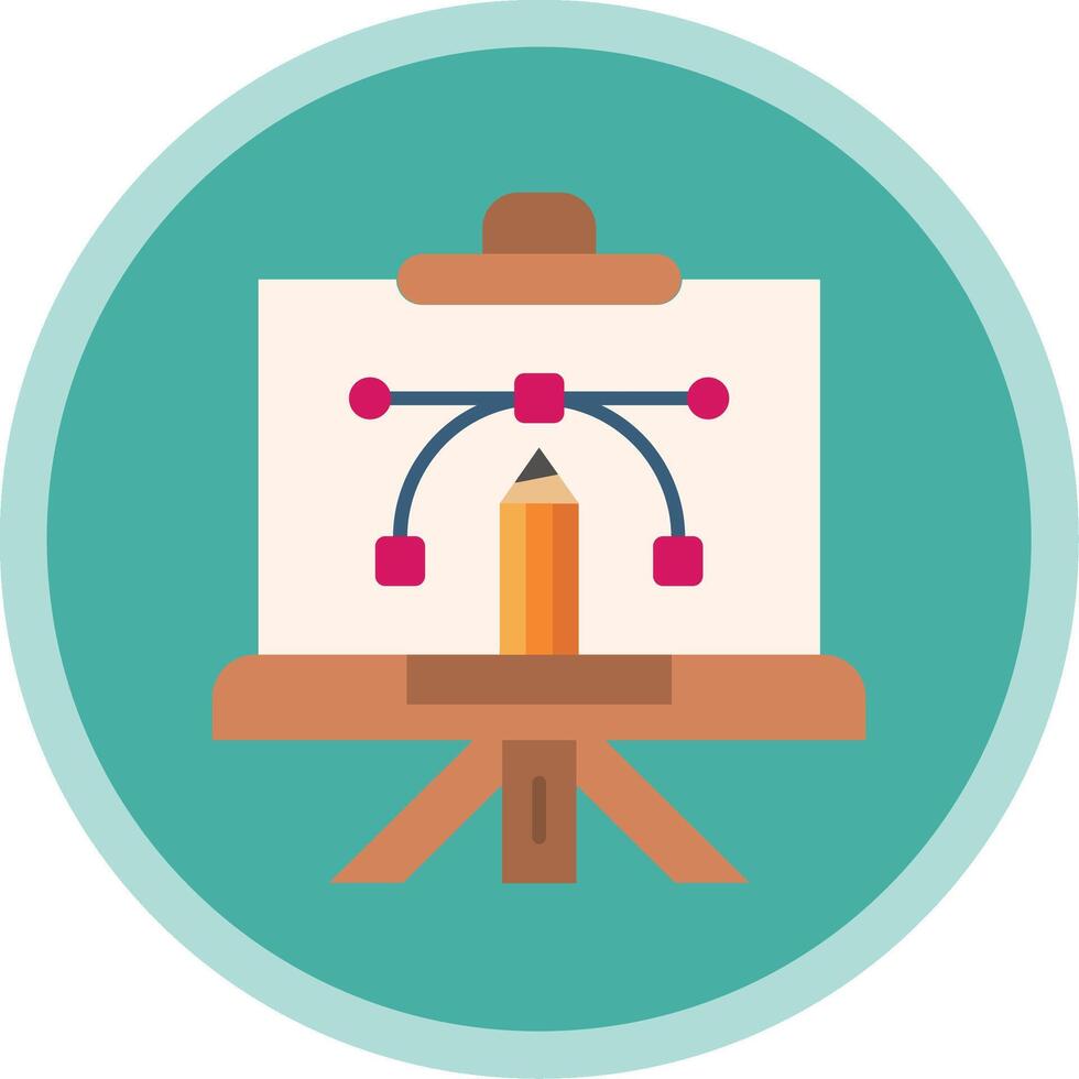 Canvas Flat Multi Circle Icon vector