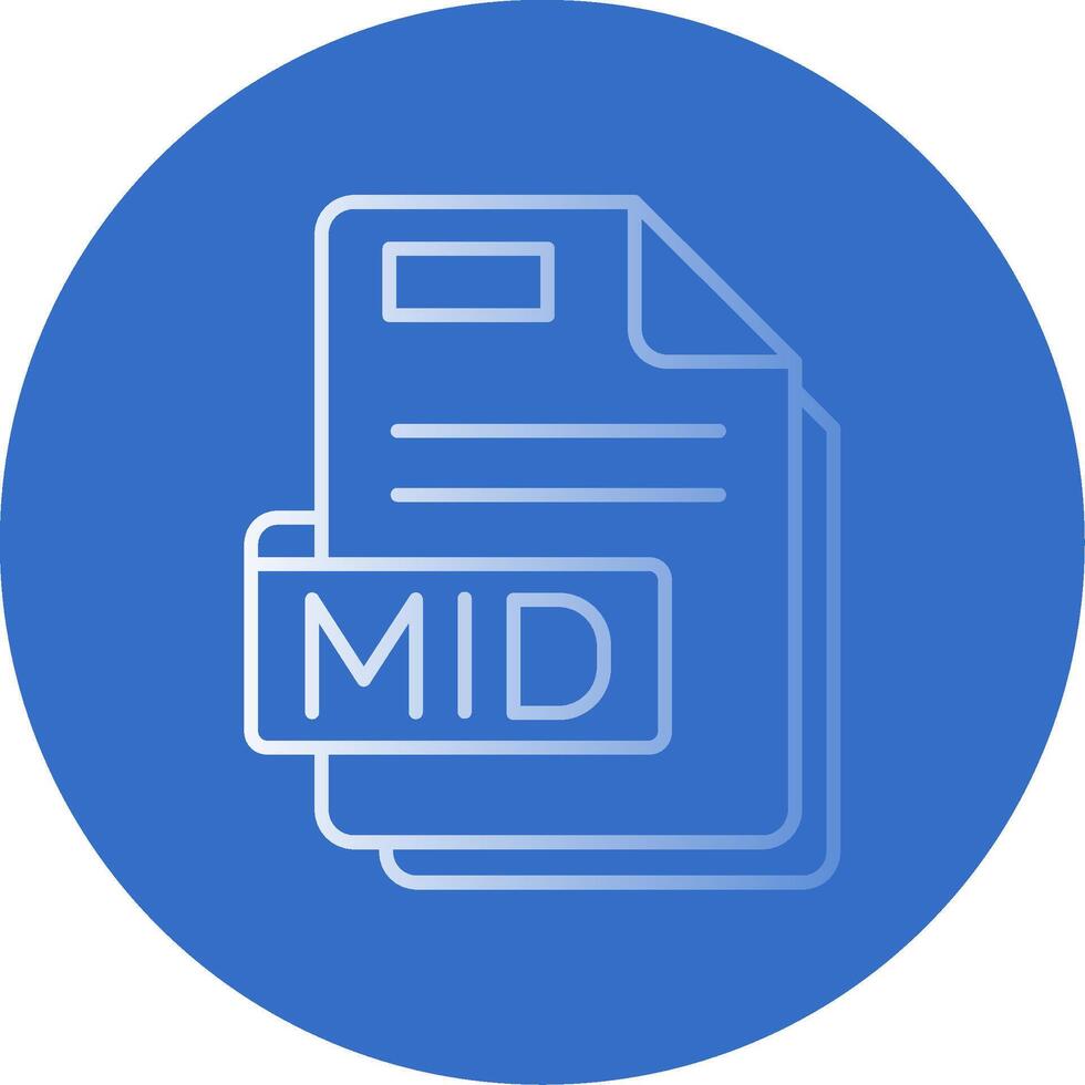 Mid Gradient Line Circle Icon vector