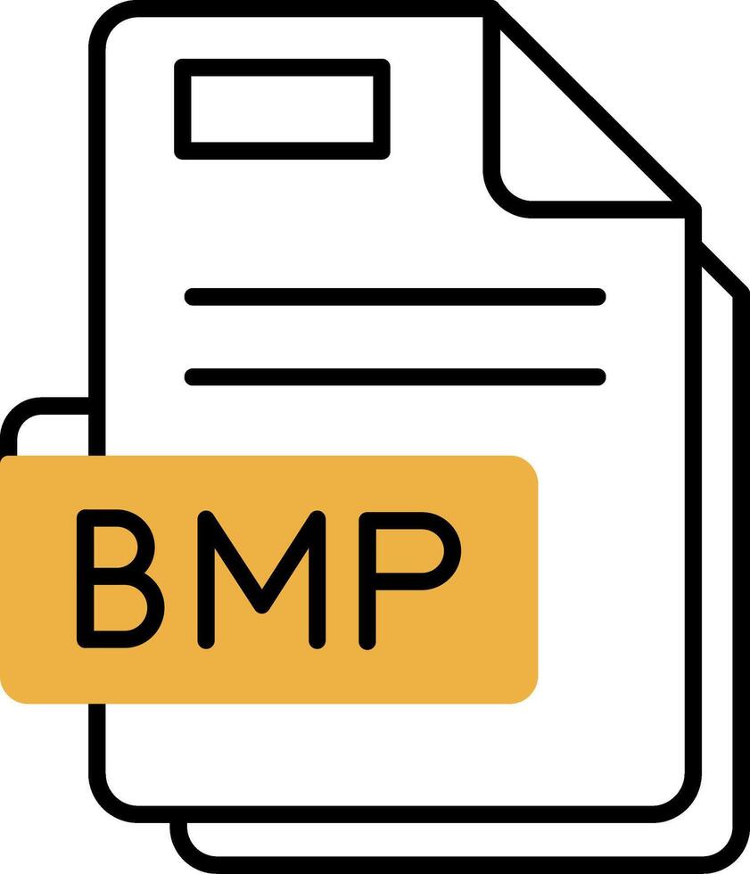 Bmp Skined Filled Icon vector