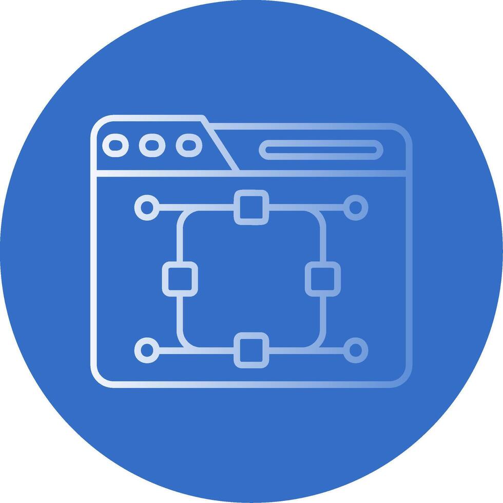 Curve Gradient Line Circle Icon vector