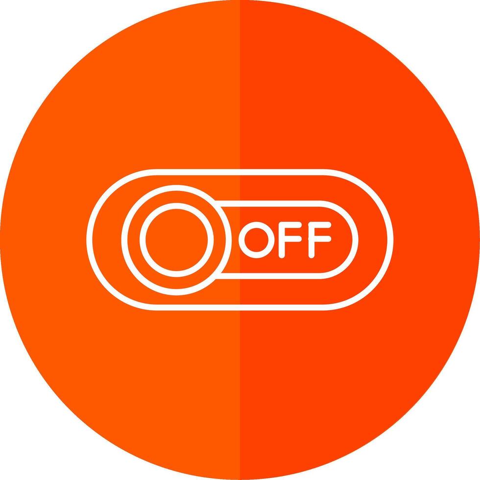 Off Line Red Circle Icon vector