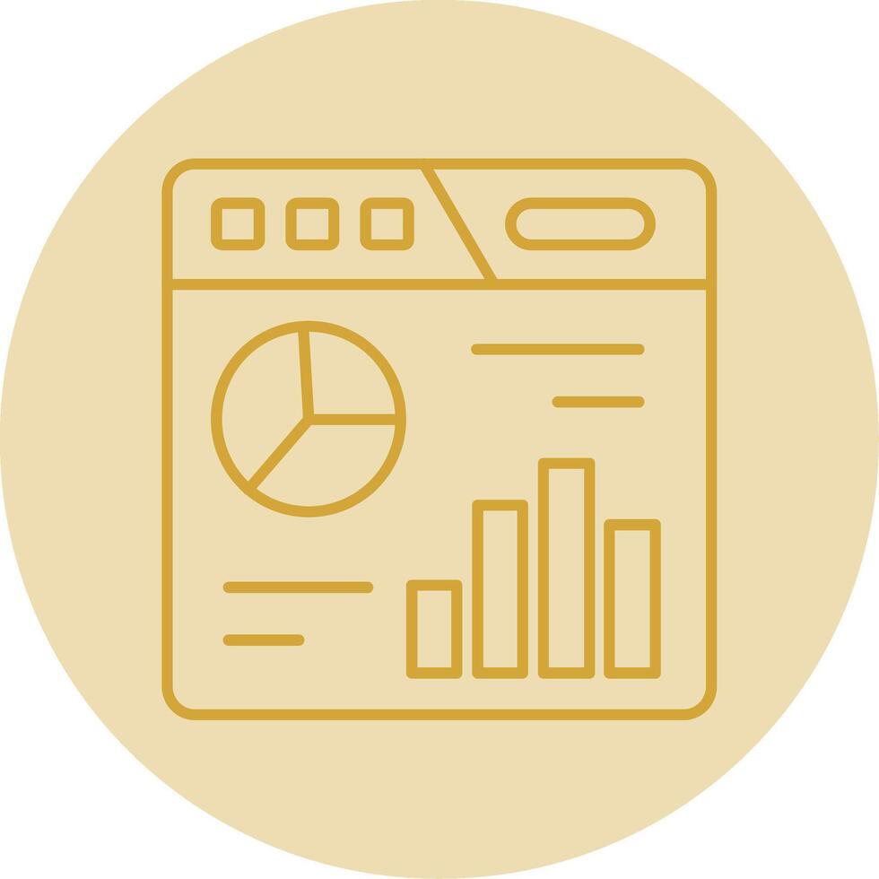 Dashboard Line Yellow Circle Icon vector
