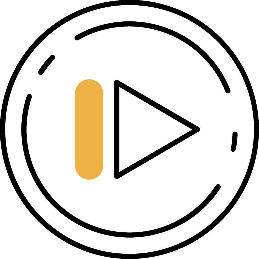 Next Skined Filled Icon vector