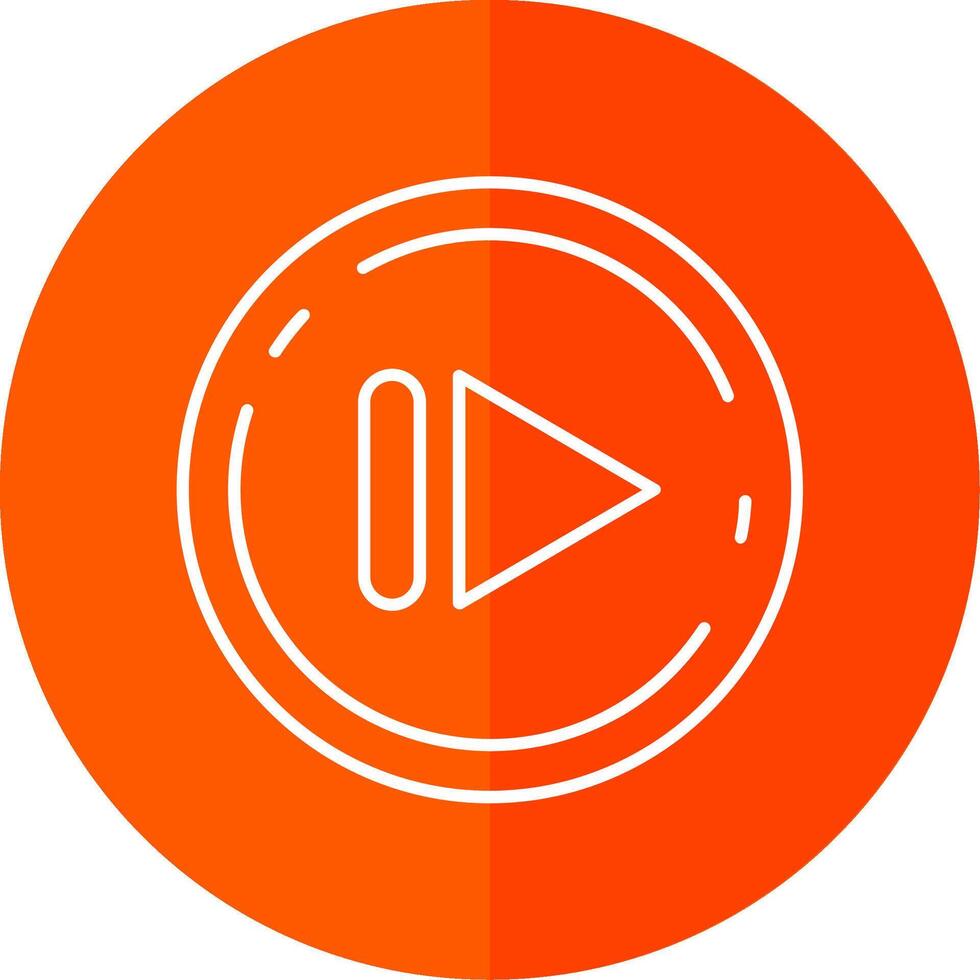 Next Line Red Circle Icon vector