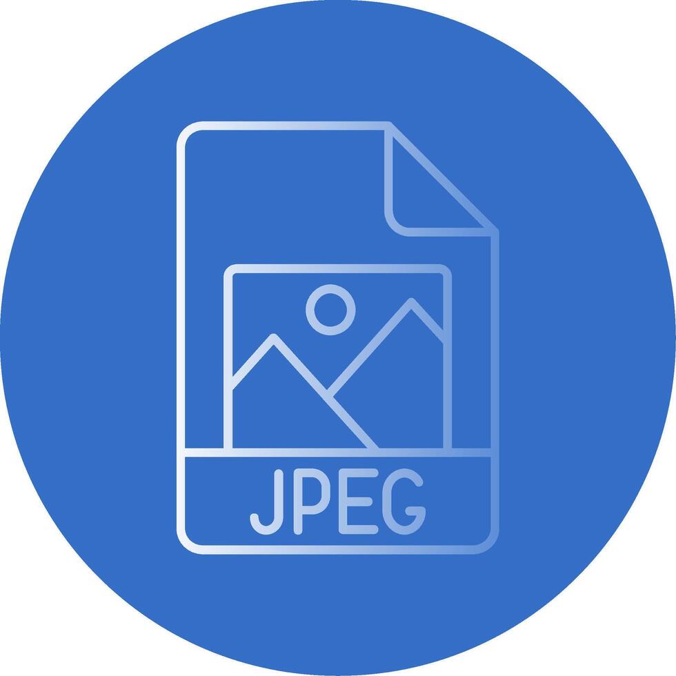 Jpg Gradient Line Circle Icon vector