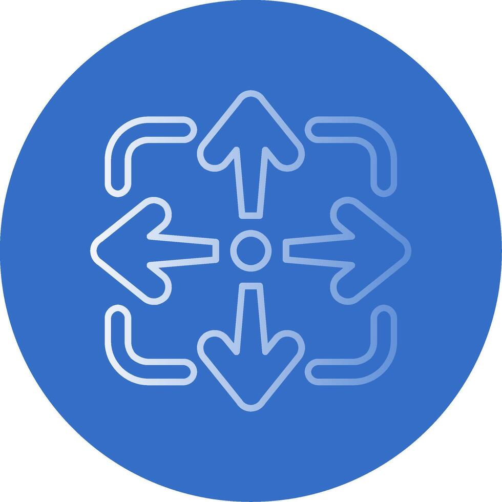 Move Gradient Line Circle Icon vector