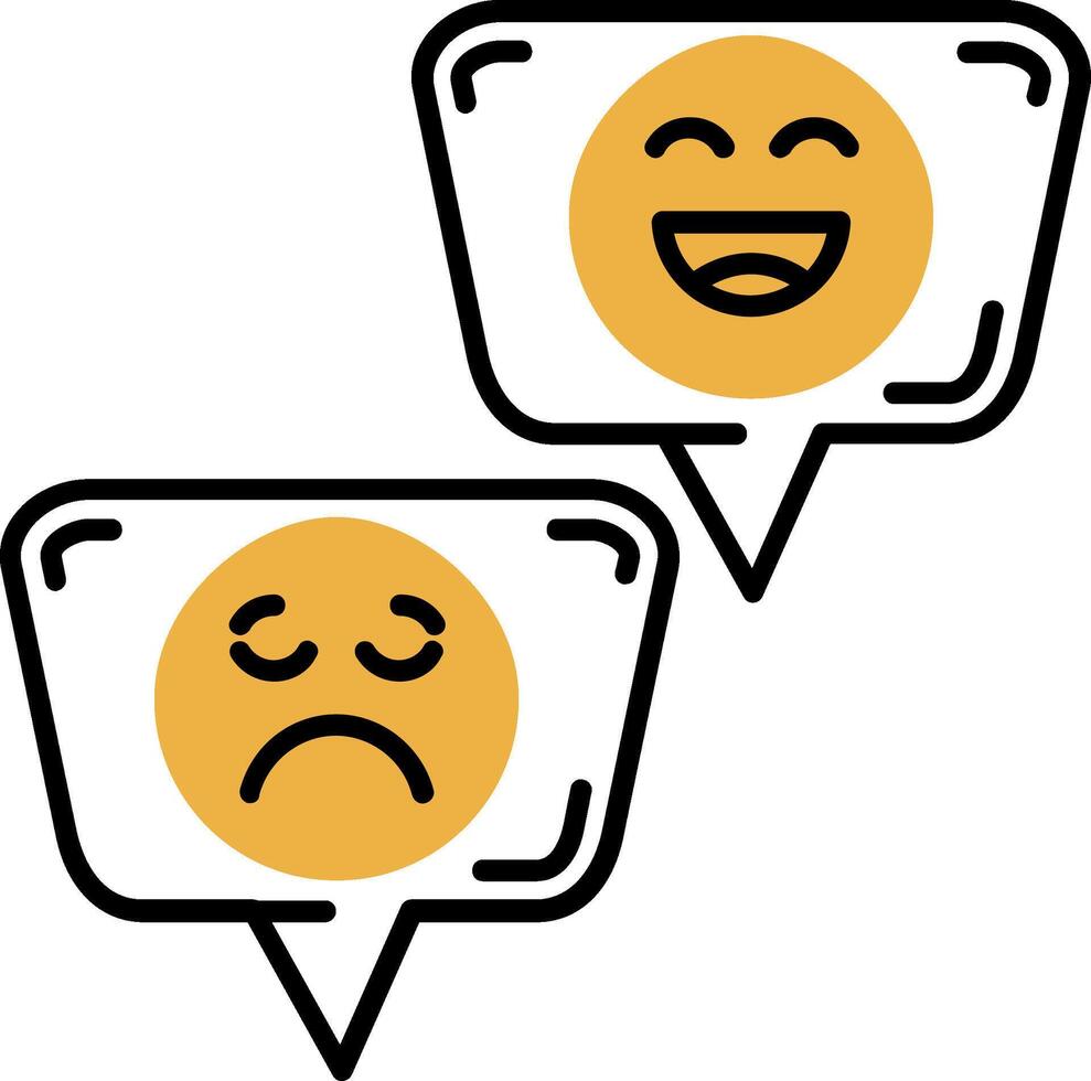 Emojis Skined Filled Icon vector