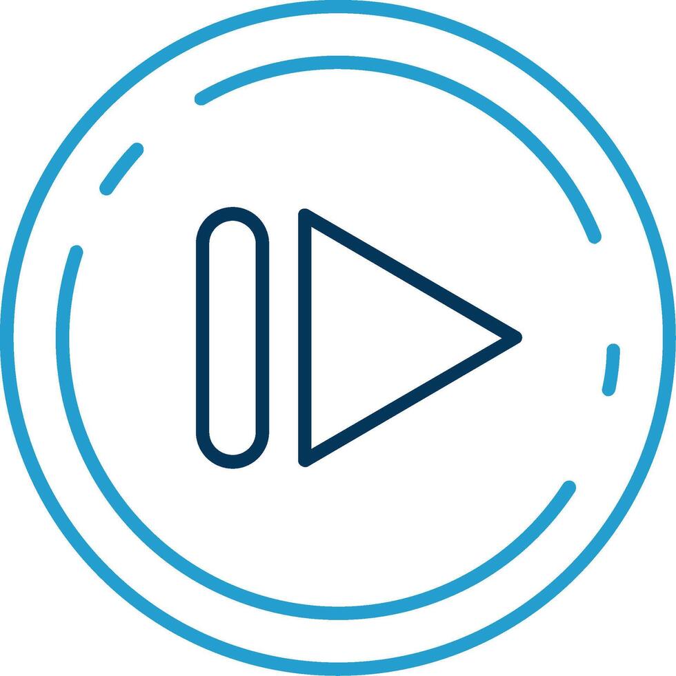 Next Line Blue Two Color Icon vector