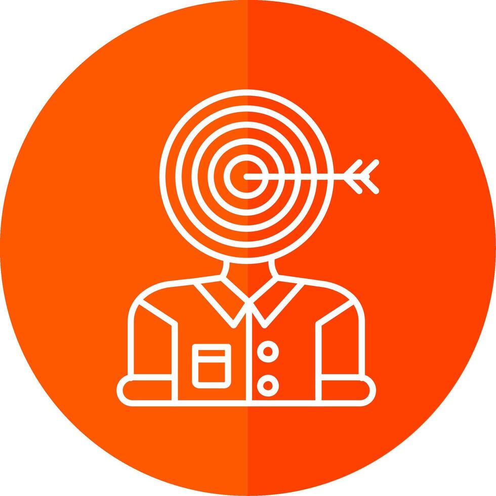 Audience Line Red Circle Icon vector