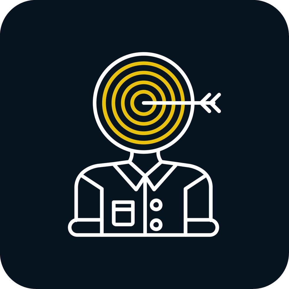 Audience Line Yellow White Icon vector