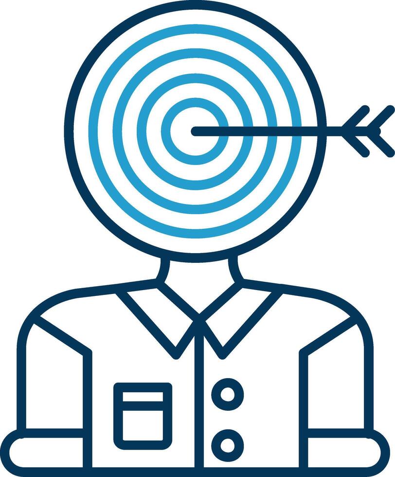 Audience Line Blue Two Color Icon vector
