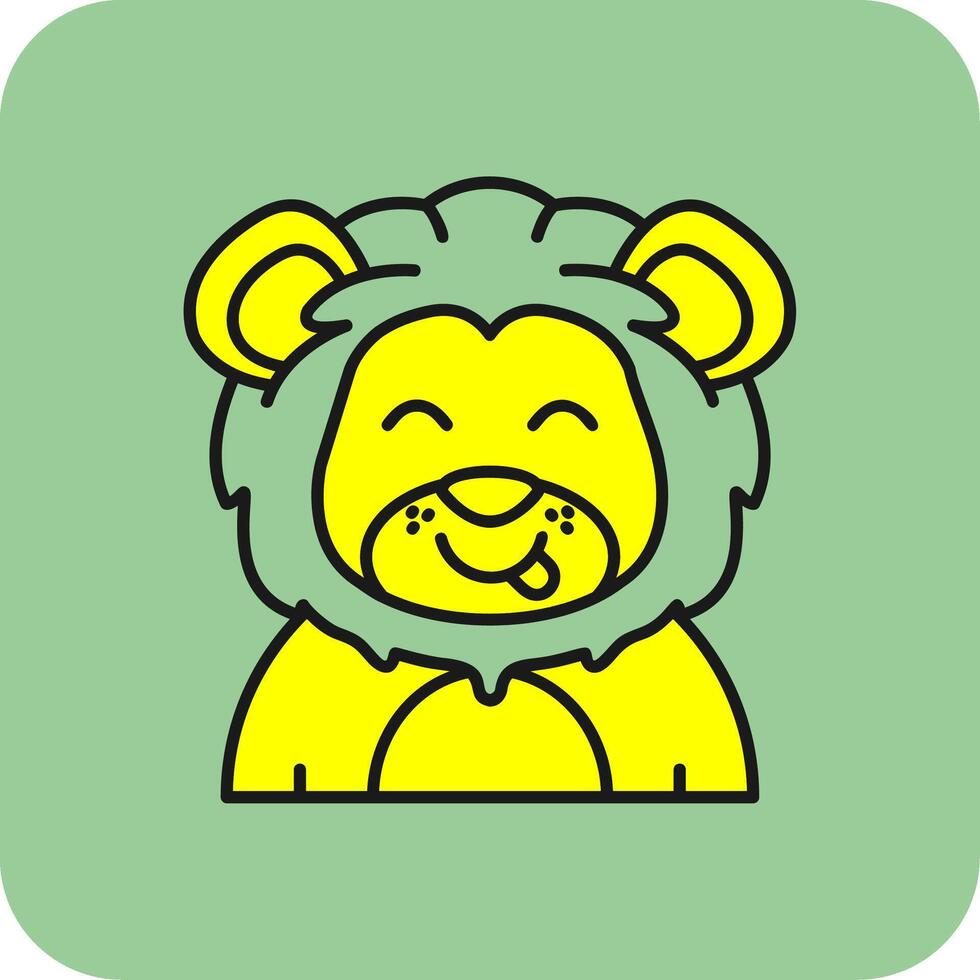 Tongue Filled Yellow Icon vector