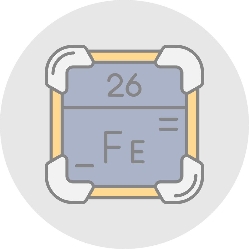 Iron Line Filled Light Circle Icon vector