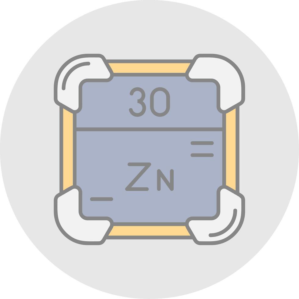 zinc línea lleno ligero circulo icono vector