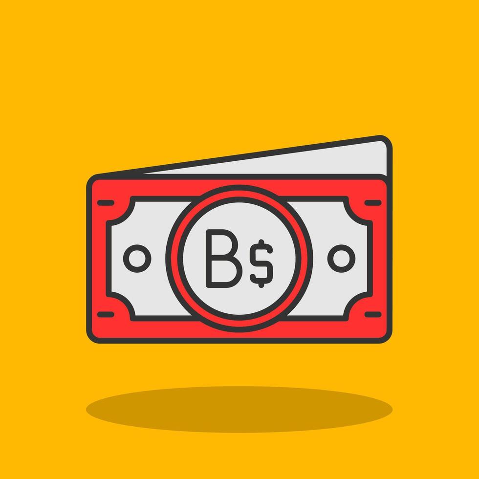 Brunei Filled Shadow Icon vector