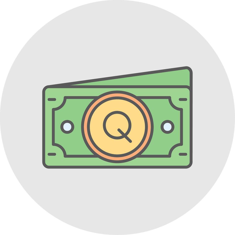 Quetzal Line Filled Light Circle Icon vector