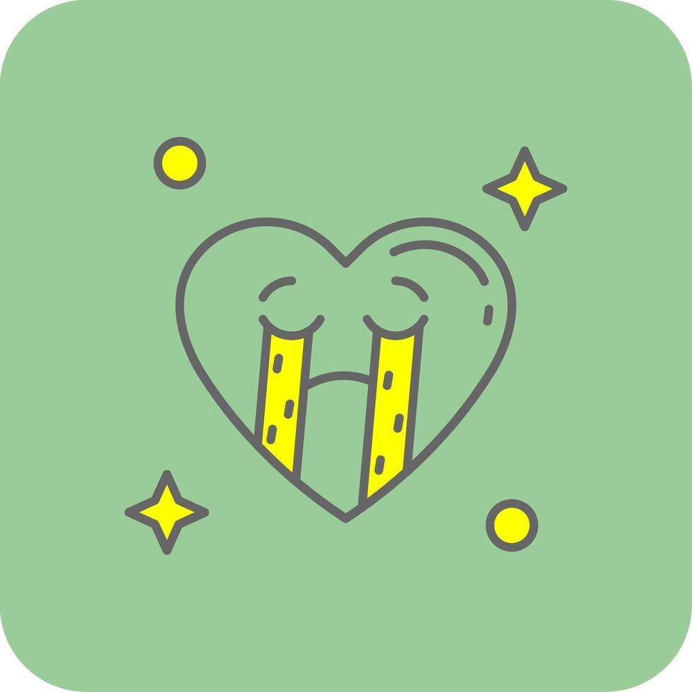 Cry Filled Yellow Icon vector