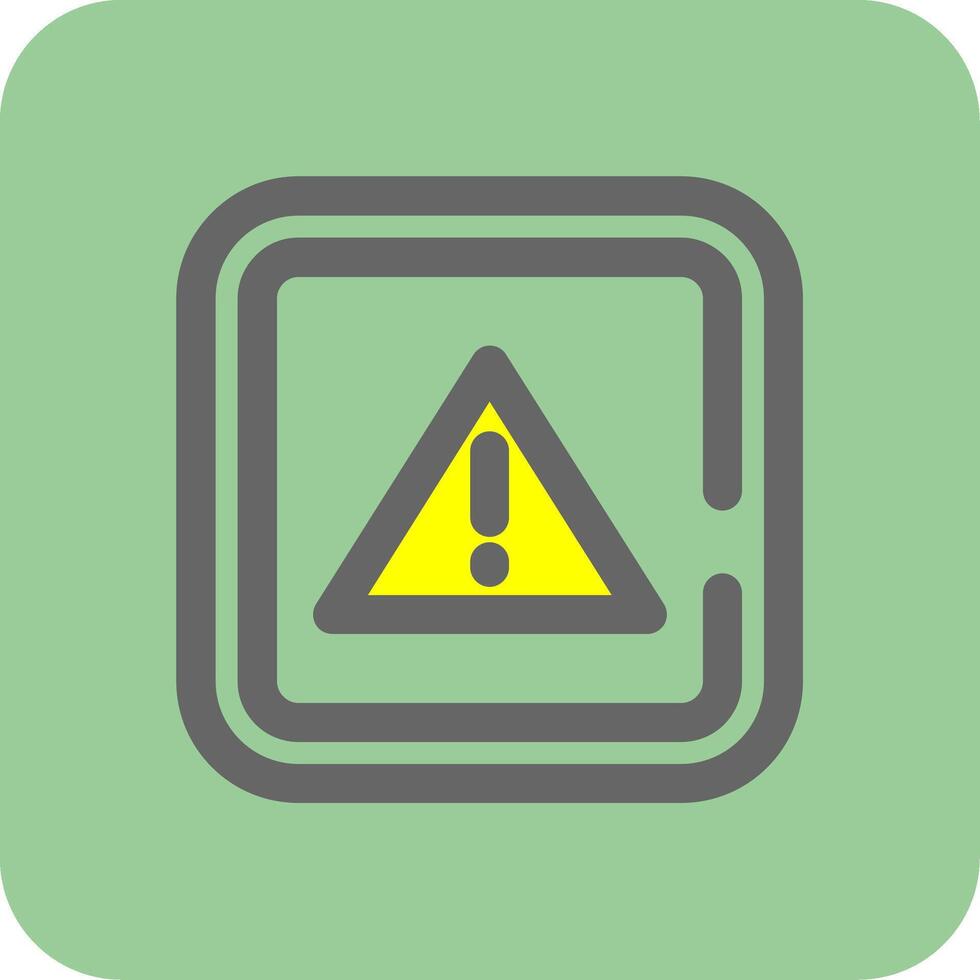 Alert Filled Yellow Icon vector