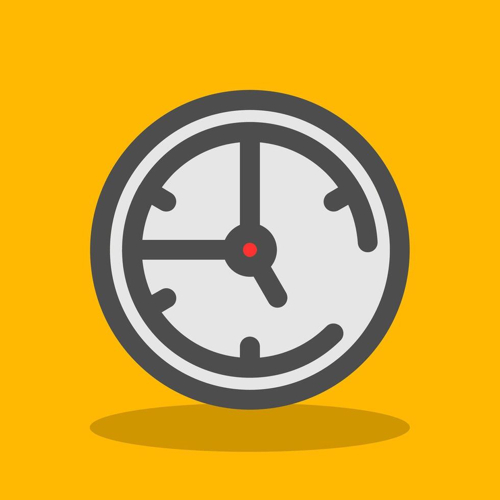 Time Filled Shadow Icon vector