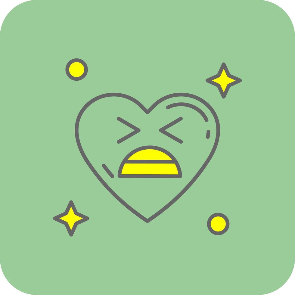 Anguish Filled Yellow Icon vector