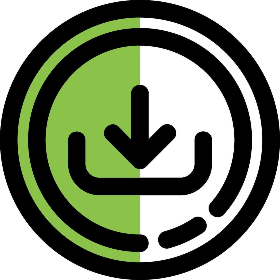 Download Filled Half Cut Icon vector