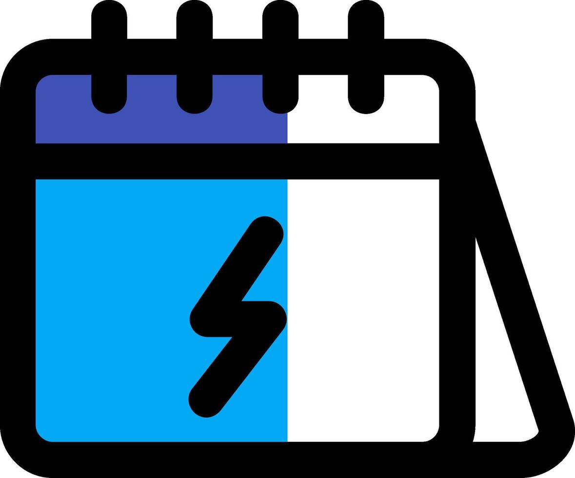 Calender Filled Half Cut Icon vector