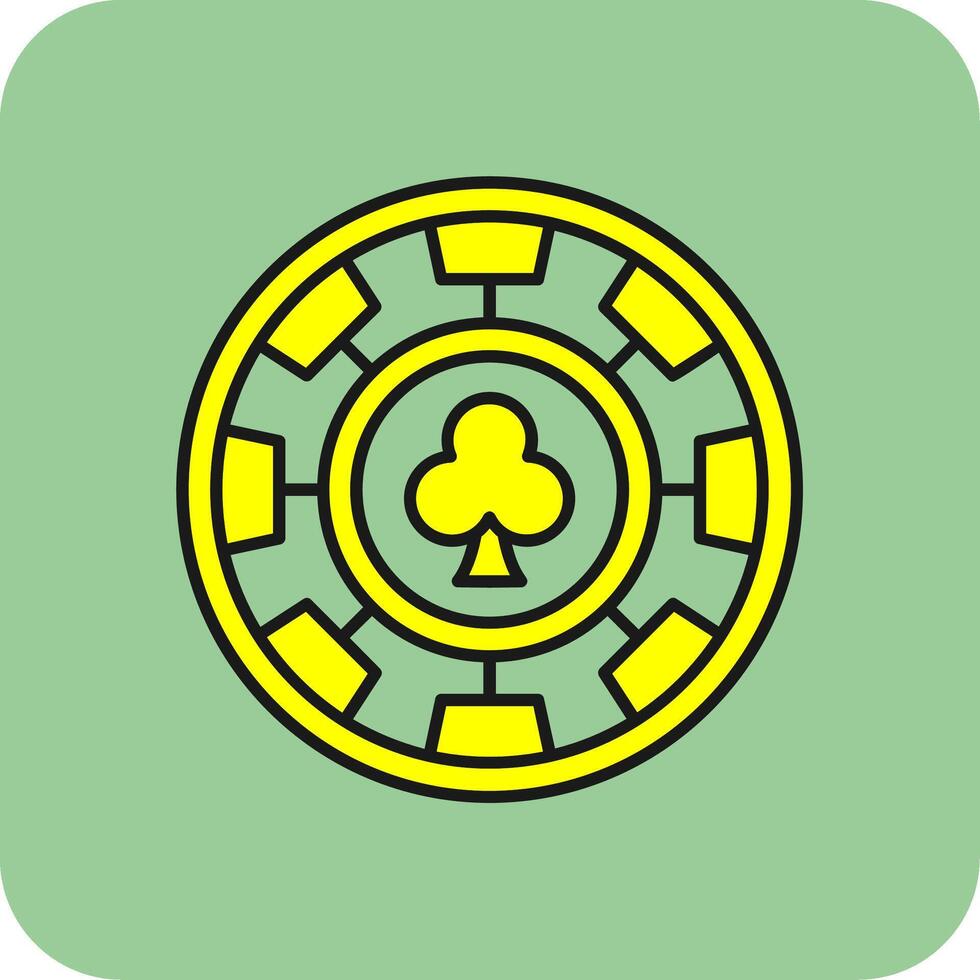Chip Filled Yellow Icon vector